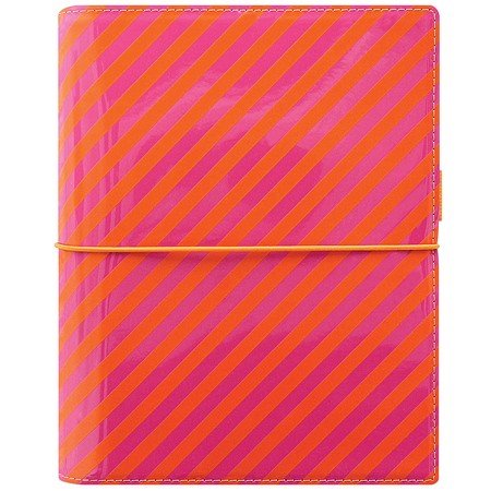 Filofax Domino Lakk A5 Narancs-Pink Csíkos