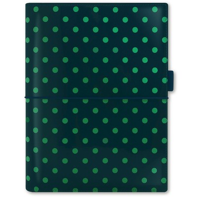 Filofax Domino Lakk A5 Zöld pöttyös
