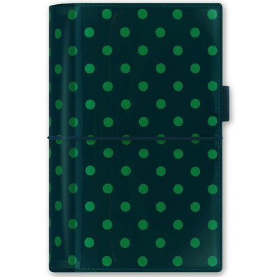 Filofax Domino Lakk Personal Zöld pöttyös