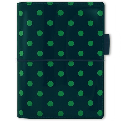 Filofax Domino Lakk Pocket Zöld pöttyös