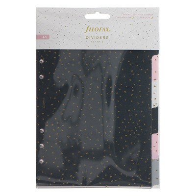 Filofax Elválasztó lapok Bianco 6 regiszter A5 Confetti