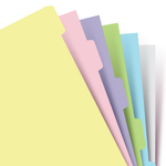 Filofax Elválasztó lapok Bianco 6 regiszter A5 Pasztel