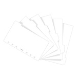 Filofax Elválasztó lapok Bianco 6 regiszter Personal Fehér Filofax Elválasztó lapok Bianco 6 regiszter Personal Fehér