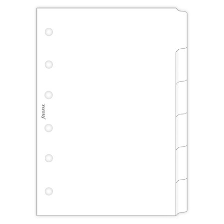 Filofax Elválasztó lapok Bianco 6 regiszter Pocket Fehér