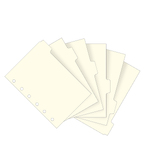 Filofax Elválasztó lapok Bianco 6 regiszter Pocket Krém