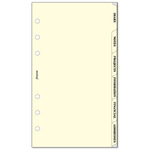 Filofax Elválasztó lapok Feliratozott 6 regiszter Personal Krém Filofax Elválasztó lapok Feliratozott 6 regiszter Personal Krém