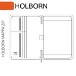 Filofax Holborn Mappa A4 Zip Szürke