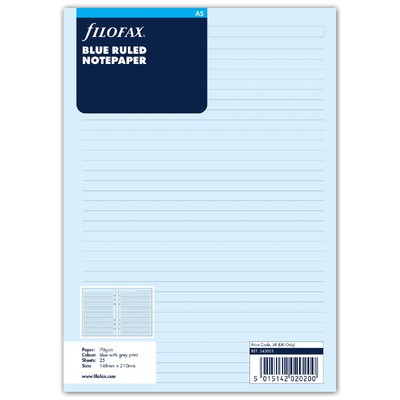 Filofax Jegyzetlapok Vonalas A5 Kék