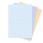 Filofax Jegyzetlapok Vonalas AST A4 Vegyes színű