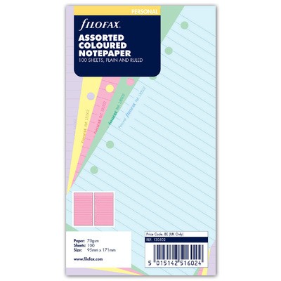 Filofax Jegyzetlapok Vonalas és üres AST Personal Vegyes színű