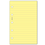 Filofax Jegyzetlapok Vonalas Mini Sárga