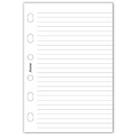 Filofax Jegyzetlapok Vonalas nagy csomag Pocket Fehér