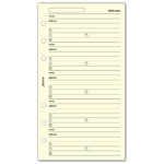 Filofax Kontakt lista (Név / Cím / Telefon / Email / Fax / Mobil) Personal Krém