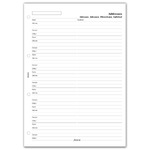 Filofax Kontakt lista (Név / Cím / Telefon / Email / Kontakt) 5 nyelvű A4 Fehér