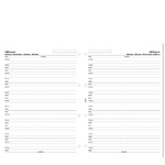 Filofax Kontakt lista (Név / Cím / Telefon / Email / Kontakt) 5 nyelvű A4 Fehér