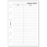 Filofax Kontakt lista (Név / Telefon) Pocket Fehér Filofax Kontakt lista (Név / Telefon) Pocket Fehér