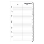 Filofax Kontakt lista regiszter 2 betű / regiszter Slimline Fehér