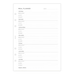 Filofax Lifestyle tervező Étkezés A5 Minimal Fehér