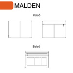 Filofax Malden Kézitáska A4 Zip Lila