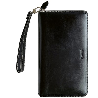 Filofax Malden Personal Compact Zip csuklópánttal Fekete Modular