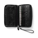 Filofax Malden Personal Compact Zip csuklópánttal Fekete Modular
