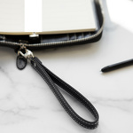 Filofax Malden Personal Compact Zip csuklópánttal Fekete Modular