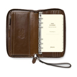 Filofax Malden Personal Compact Zip csuklópánttal Okker