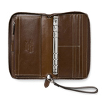 Filofax Malden Personal Compact Zip csuklópánttal Okker