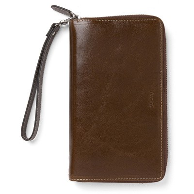 Filofax Malden Personal Compact Zip csuklópánttal Okker Modular