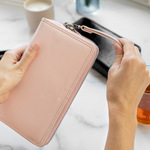 Filofax Malden Personal Compact Zip csuklópánttal Pink