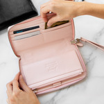 Filofax Malden Personal Compact Zip csuklópánttal Pink