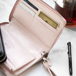 Filofax Malden Personal Compact Zip csuklópánttal Pink