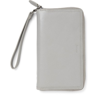 Filofax Malden Personal Compact Zip csuklópánttal Szürke