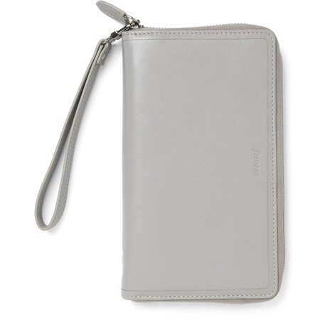 Filofax Malden Personal Compact Zip csuklópánttal Szürke