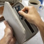 Filofax Malden Personal Compact Zip csuklópánttal Szürke