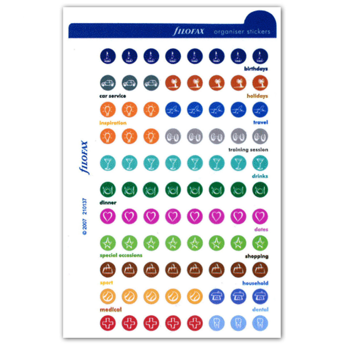 Filofax Matricák Multifit (Mini, Pocket) Vegyes színű Filofax Matricák Multifit (Mini, Pocket) Vegyes színű