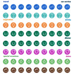 Filofax Matricák Multifit (Mini, Pocket) Vegyes színű Filofax Matricák Multifit (Mini, Pocket) Vegyes színű