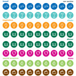 Filofax Matricák Multifit (Personal, A5, A4) Vegyes színű