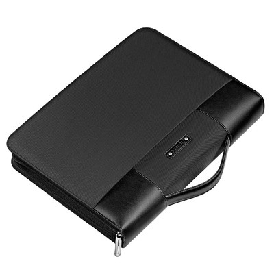 Filofax Microfiber Mappa A4 Zip Fogantyúval Fekete