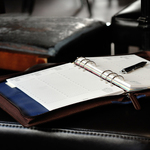 Filofax Nappa Personal Zip Csokoládé - Kék