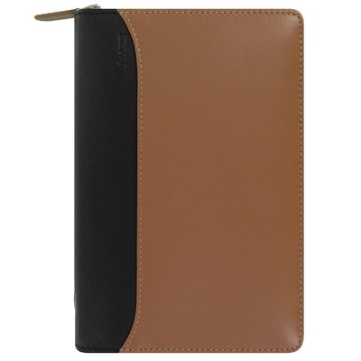 Filofax Nappa Personal Zip Világosbarna - Fekete