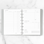 Filofax Notebook Lifestyle tervező Költségek A5 Minimal fehér