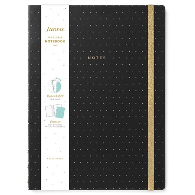 Filofax Notebook Moonlight A4 Fekete