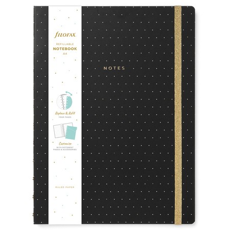 Filofax Notebook Moonlight A4 Fekete