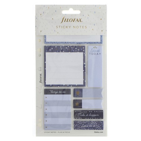 Filofax Öntapadó színes jelölő címke és jegyzet Multifit (Personal, A5, A4) Indigo