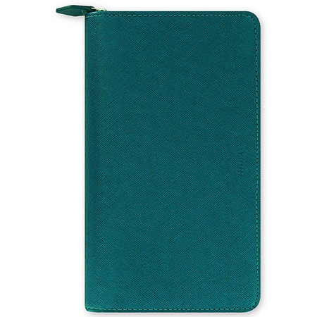 Filofax Saffiano Personal Compact Zip Aquamarine