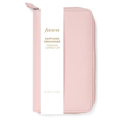 Filofax Saffiano Personal Compact Zip Halvány rózsaszín