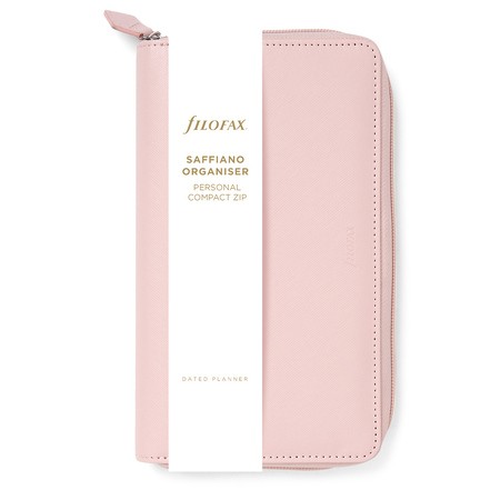 Filofax Saffiano Personal Compact Zip Halvány rózsaszín