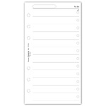 Filofax Tennivalók lista Personal Fehér