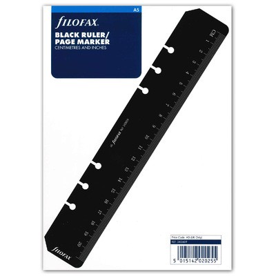 Filofax Vonalzó / nap jelölő A5 Fekete